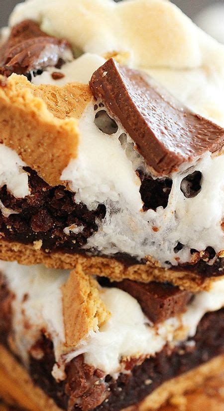 Ooey Gooey Smores Bars ~ These Soft Chewy Smores Brownie Bars Are