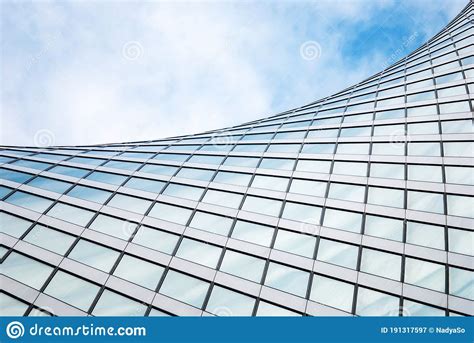 Abstract Modern Architecture Glass Building Structure Wave Shape