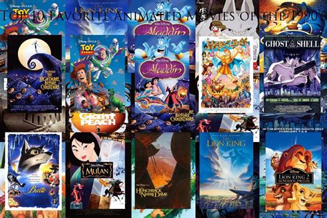 My Top 10 Favorite Animated Movies Of The 1990s By