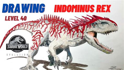 Drawing Indominus Rex Level 40 Jurassic World Evolution Youtube