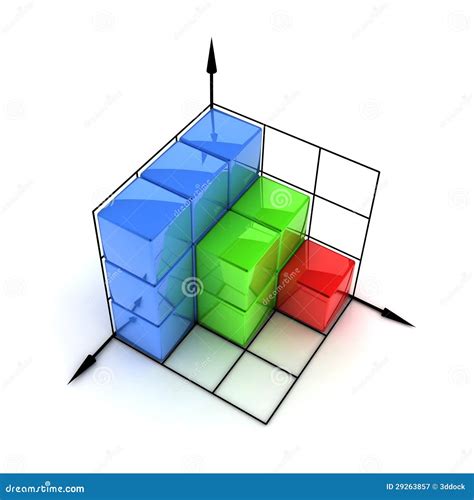 Three Dimensional Graph Stock Illustration Illustration Of Diagram