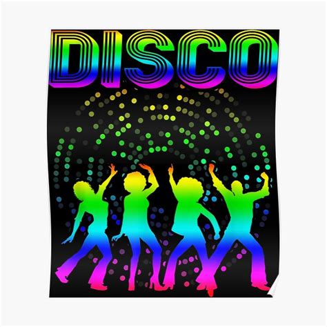 Funny Disco 70s Disco Themed Vintage Retro Dancing Poster For Sale