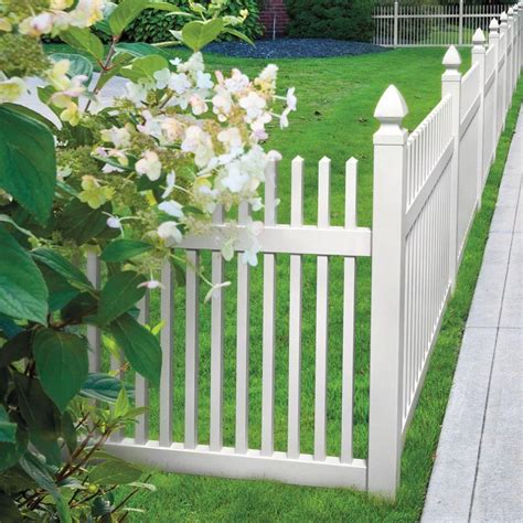 barrette outdoor living 4 in x 4 in x 6 ft white vinyl fence line post 73014409 the home