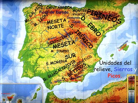 Mapa Fisico De Espana Relieve Espana Mapa De Espana Images
