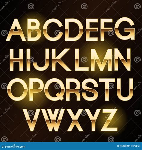 Vector Shiny Gold Letters Stock Vector Image 45988211
