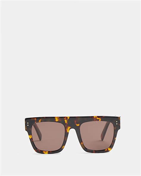 brown tortoiseshell oversized sunglasses river island