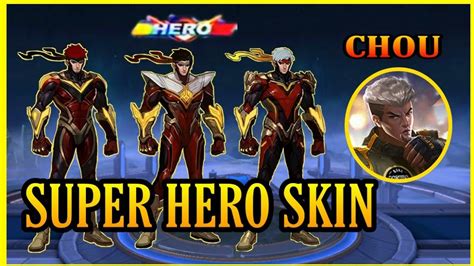 Chou Super Hero Skin Chou Hero Squad Skin Hero Squad Mobile
