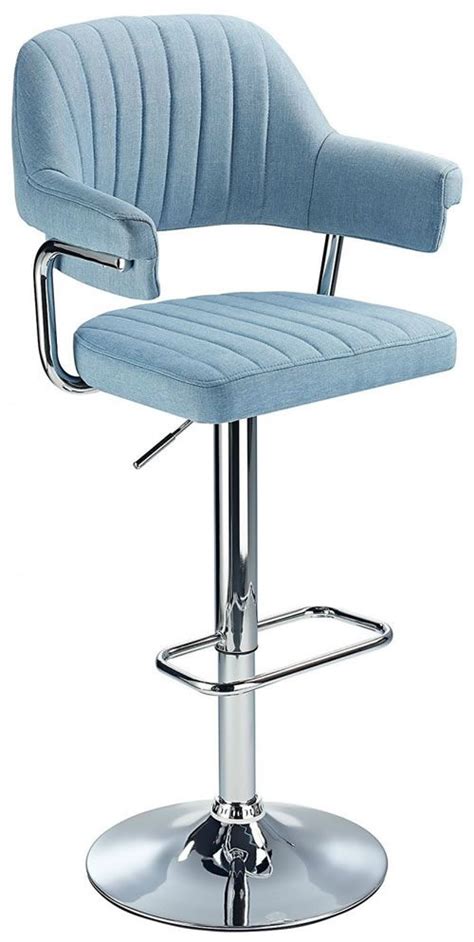 vibe retro style adjustable bar stool  padded fabric