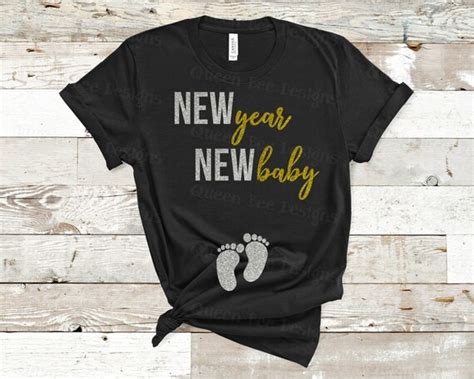 New Year New Baby Svg New Years Baby Announcement Svg New Etsy