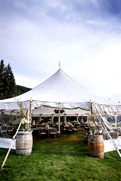I had an outdoor wedding and we had a tent for the reception to cover the tables. Photo Gallery: Creative Wedding Tent Decor Ideas