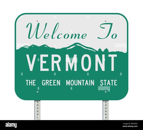 Welcome Vermont Sign Stock Vector Images Alamy