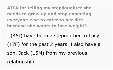 “aita For Telling My Stepdaughter She Needs To Stop Expecting Everyone To Cater To Her Diet