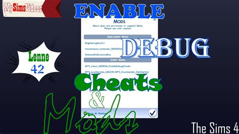 The Sims 4 Enable Debug Cheats And Mods Youtube