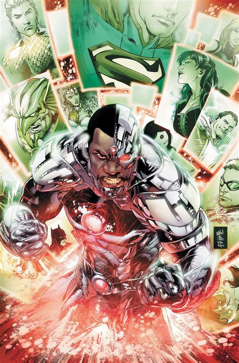 justice league 18 comic art cyborg dc comics dc comics art