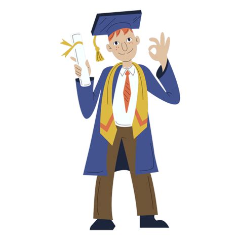 Boy Graduation Hand Drawn Transparent Png And Svg Vector File