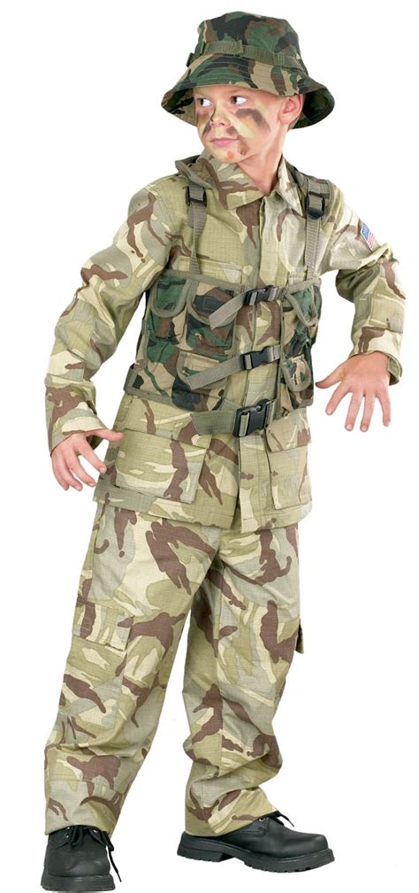 Delta Force Soldier Army Ranger Military Costume Boys Child Small