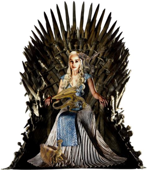 Daenerys On Iron Throne With Dragons Png By Nickelbackloverxoxox On