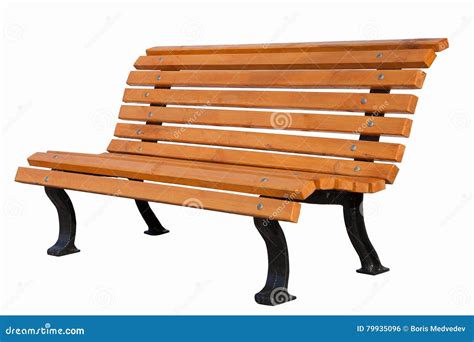 Wooden Bench On White Background Stock Photo Image Of White Outdoor