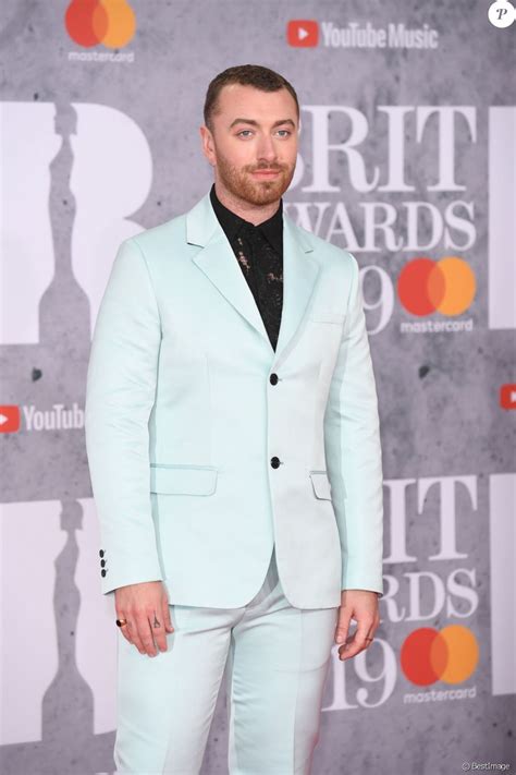Sam Smith au photocall de la cérémonie des Brit Awards 2019 à l O2
