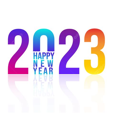 2023 Color Gradient Happy New Year Typography 2023 Happy New Year