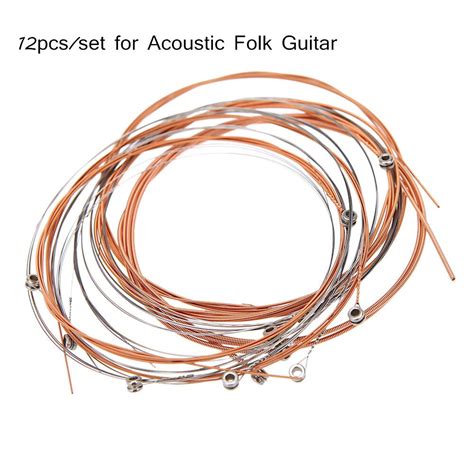 12pcs Guitar Strings Stainless Steel Core Acoustic Guitar String Coated