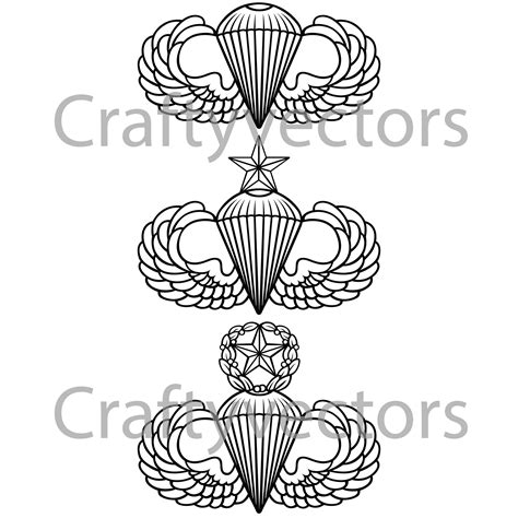Parachutist Badge Vector File
