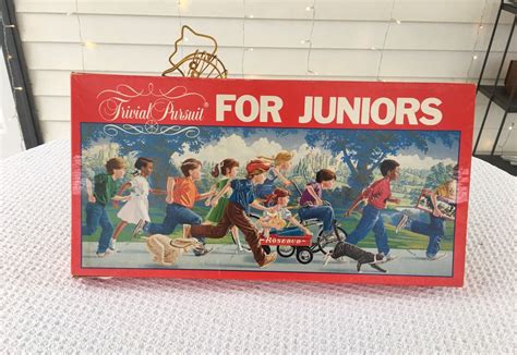 Vintage Trivial Pursuit For Juniors Board Game Vintage Board Etsy