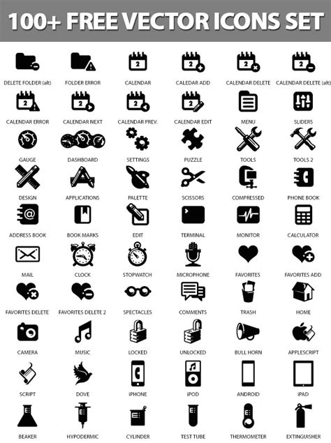 100 Free Vector Icons With Css Sprites Plastique Icons Set Graphic
