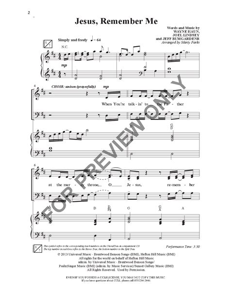 Jesus Remember Me Satb By Various Compose Jw Pepper Sheet Music