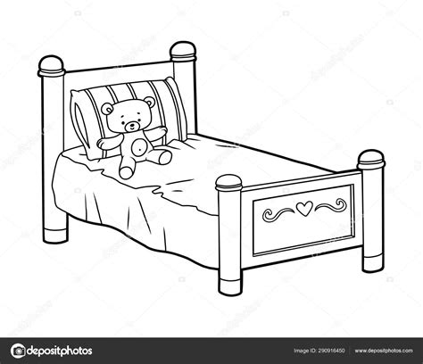 Bed Coloring Page Coloring Pages