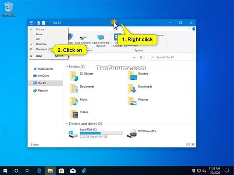 How To Maximize And Restore App Window In Windows 10 Tutorials