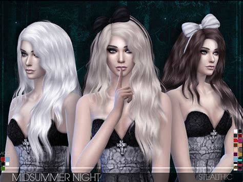 Stealthic Midsummer Night Female Hair The Sims 4 Catalog
