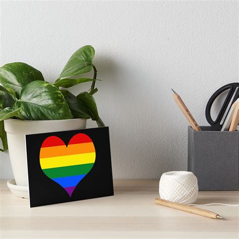 Lgbt Flag Heart Art Board Print By Theindigowitch Redbubble