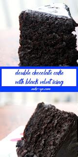 Recipe Imajination Double Chocolate Cake With Black Velvet Icing