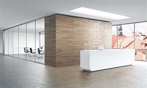 Wooden Wall Design Visualization Office
