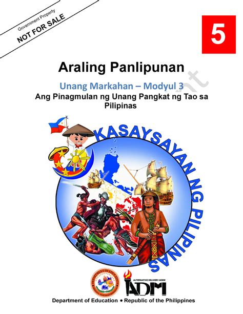 Ap5 Q1 Mod3 Ang Pinagmulan Ng Unang Pangkat Ng Tao Sa Pilipinas V5