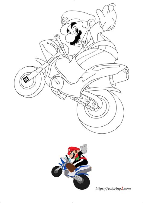 Coloriage Mario Moto Coloriage Gratuit à Imprimer Dessin 2021