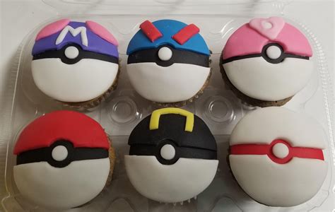 Homemade Pokeball Cupcakes Food Recipes Pokemon Birthday Party
