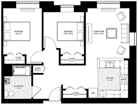 Planning the perfect bedroom layout can be a challenge. 2 Bedroom Layout - Midway Pointe