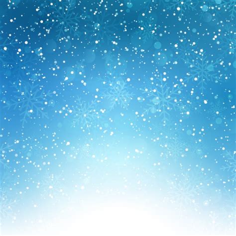 Snowflakes On A Blue Bokeh Background Vector Free Download