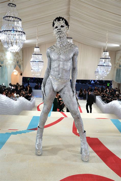 Met Gala Lil Nas Xs Whole Body Is Covered In Nothing But Jewels