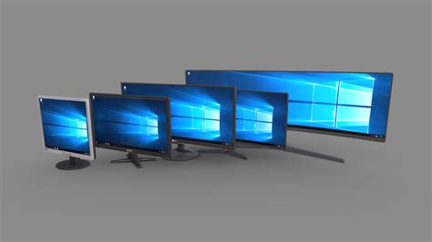 Pc Monitors Pack Buy Royalty Free 3d Model By Unconid 50a977b