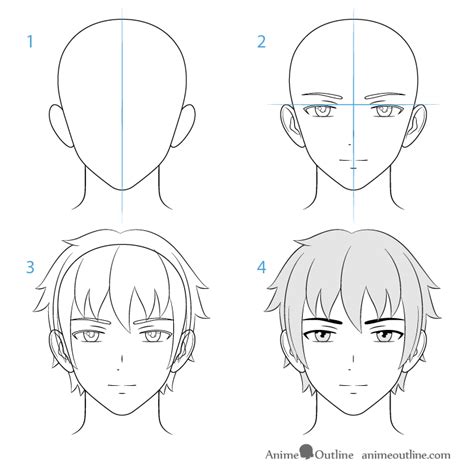 How To Draw Anime Step By Step Male It Includes A Total Of Nine