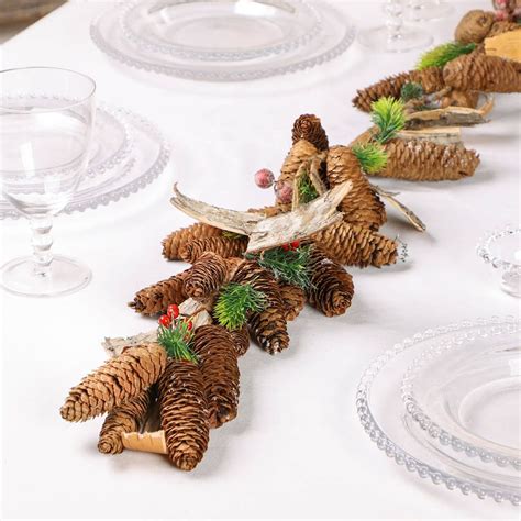 Frosted Forest Pinecone Garland By Dibor Pine Cone Decorations