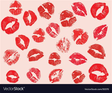 Lipstick Kisses Royalty Free Vector Image Vectorstock