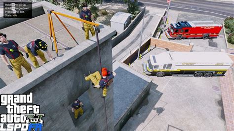 Gta 5 Firefighter Mod New Tripod Hoist Rescue Training For High Angle