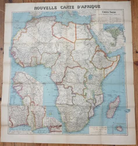 The New Map Of Africa Taride G Peltier 1923 Original Colony Poster