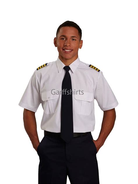 Mens Poplin Short Sleeve Aviator Tapered Pilot Shirts 8146 A By Sai