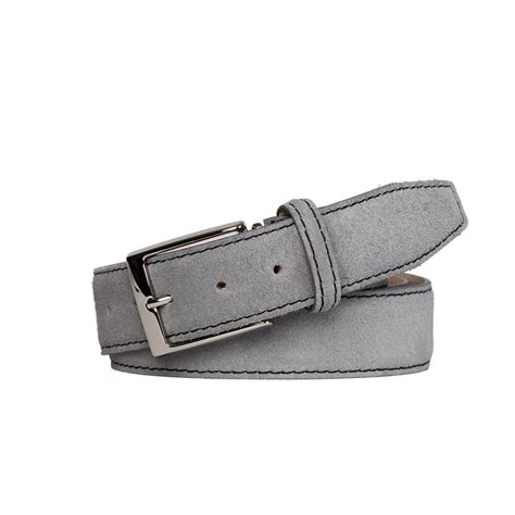 Premium Gray Suede Leather Belt Mens Fashion