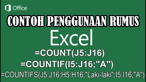 Contoh Menggunakan Rumus Count Counta Countblank Countif Dan